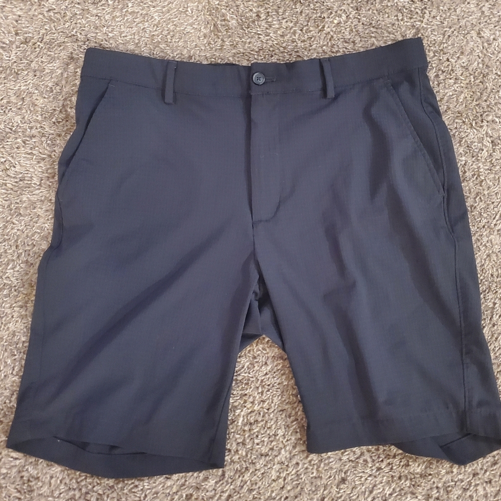 Greg Norman Collection Black Flat Front Shorts
